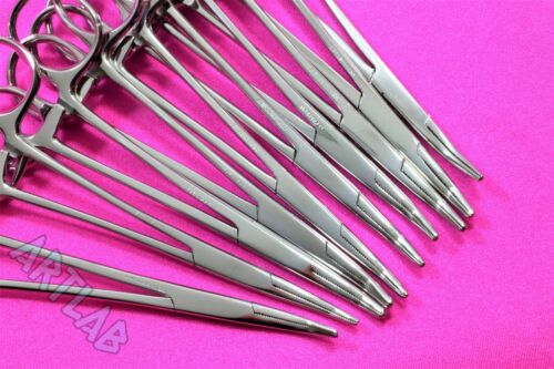 10 PC MOSQUITO HEMOSTAT FORCEPS 5.5" CURVED STAINLESS STEEL SURGICAL MEDICAL - Picture 4 of 9