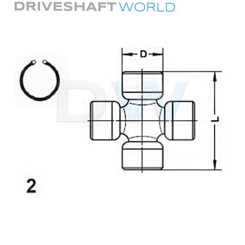 1330 Series, Anti Galvanic, Greasable 5-213X Universal Joints 354C, 219-1203 - Foto 2 di 2