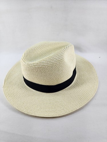 Panamastrohhüte breite Krempe Sommer Strand Sonnenhut für Damen Fedora Cap UPF50+ - Bild 3 von 6