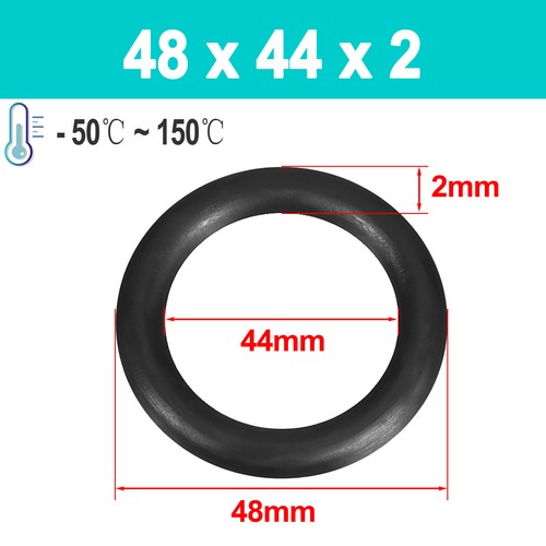 Sellos de junta tórica de goma EPDM de 2 mm sección transversal negro anillo de sellado resistente al ozono - Imagen 80 de 151