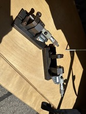 Two (2) Starrett Micrometer Machinist Fixture Plate w/ Mitutoyo Micrometer