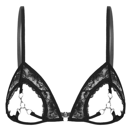 Womens Sexy See Through Bra Unlined Bralette Floral Lace Hollow Out Underwear - Bild 35 von 48