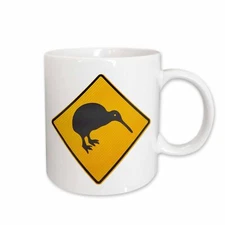 3dRose Kiwi Warning Sign, New Zealand - AU02 DWA6947 - David Wall Mug