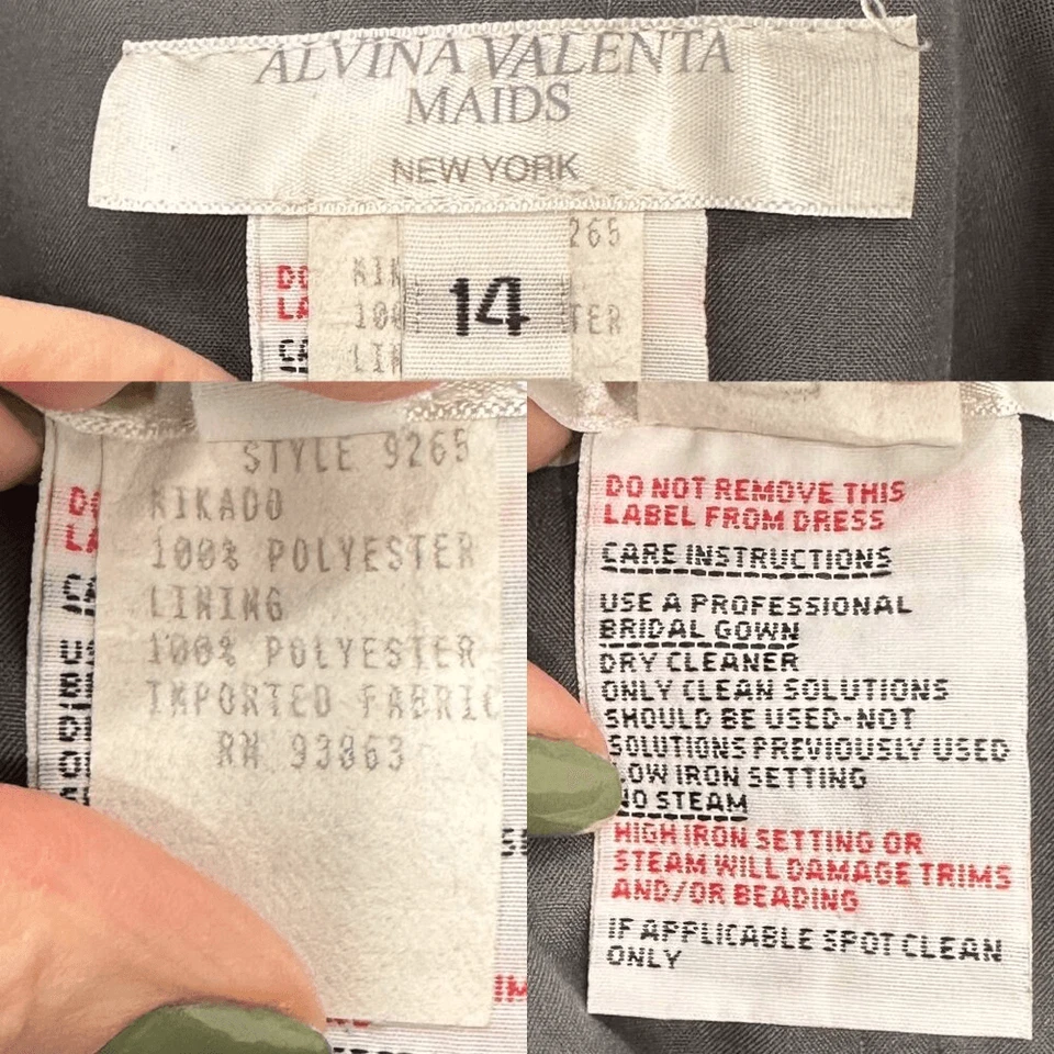 Vestido trompeta Alvina Valenta Maids sin tirantes Mikado con detalle de peplum 9265 Foto 3 de 4