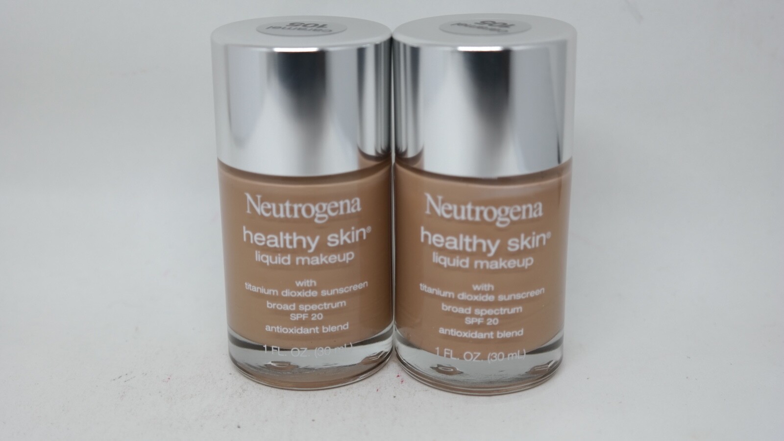 Neutrogena Healthy Skin Liquid Makeup CARAMEL 105 LOT OF 2 1 fl oz Each