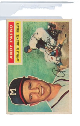 ゲームセンター・ゲームカード ANDY PAFKO 1956 TOPPS #312 PSA 8(OC) 1956 Topps Andy Pafko | PSA CardFacts®