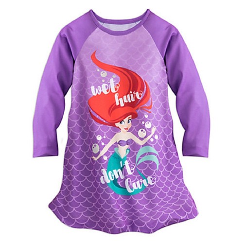 Disney Store Ariel Jasmine Nightshirt Nightgown Princess Long Sleeve New - Picture 2 of 38