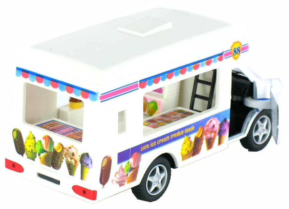 Kinsmart Softy Ice Cream Truck diecast model with pull back action 5" fun toy - Image 3 of 3