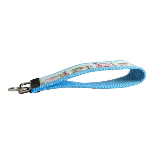 Portachiavi fattoria braccialetto fatto a mano tessuto boho portachiavi regalo fienile silo mucche - Foto 4 di 5