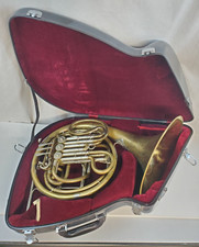ED KRUSPE GERMAN HANDMADE PROFESSIONAL BRASS DOUBLE FRENCH HORN VINTAGE RARE