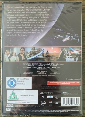 Star Wars Episode 4 (IV) A New Hope (DVD) New and Sealed - Picture 2 of 2