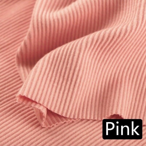 Stretch Rib Knit Fabric Cotton Blend Undershirt Dress Sweater Material 100×110cm - Picture 13 of 15
