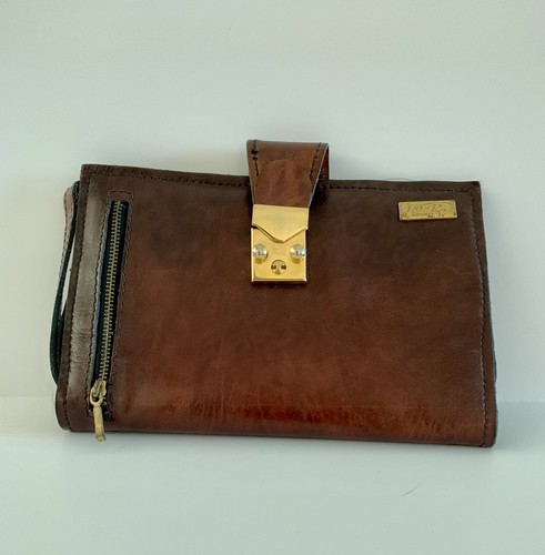 Vintage CA GI Travel Wallet Brown Burgundy