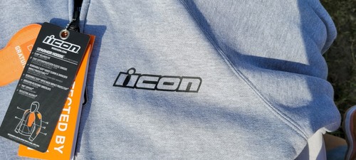 Con capucha Icon Relaxed Fit para hombre Uparmor - gris - D30 protectores contra impactos fantasma - Imagen 8 de 12