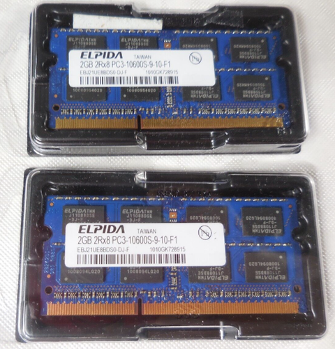 2GB 2Rx8 PC3-10600S-9-10-F1 RAM 2 Pieces Working Pulls