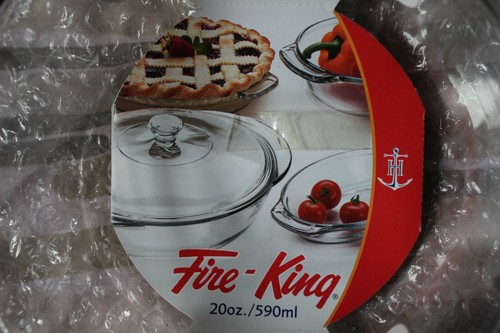 Fire King ANCHOR HOCKING LIDDED Casserole Bakeware 1.5L Clear Glass BN - Picture 5 of 7