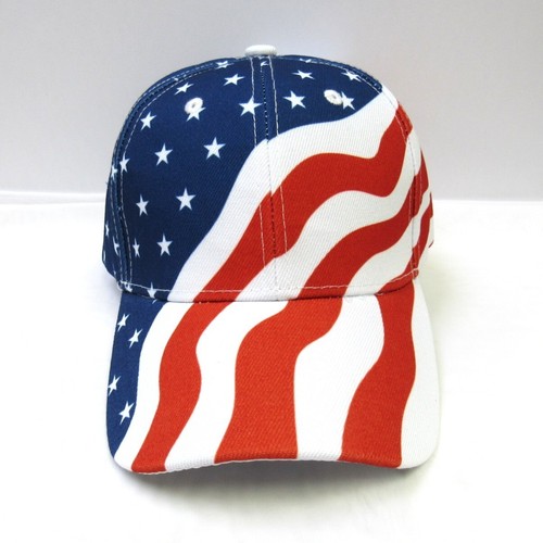 Baseballmütze Kappe amerikanische Flagge Sterne & Streifen rot weiß & blau 4. Juli NEU
