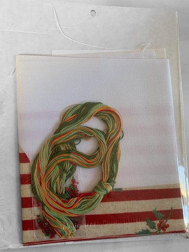 Candamar Designs Tidings Of Joy Red Stripes Stocking Embroidery Kit New Sealed - Picture 2 of 4