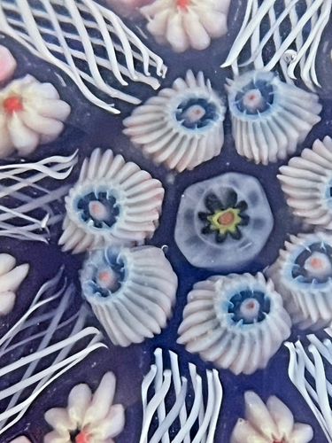Strathearn Millefiori Glass Spoke and Cane Art Glass Paperweight - Picture 6 of 6