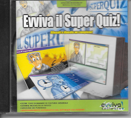 EVVIVA SOFTWARE! - EVVIVA IL SUPER QUIZ! - PROGRAMMA PC - VINTAGE CD - Imagen 1 de 2