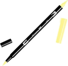 Tombow 56510 Dual Brush Pen Art Marker, 090 - Baby Yellow, 1-Each