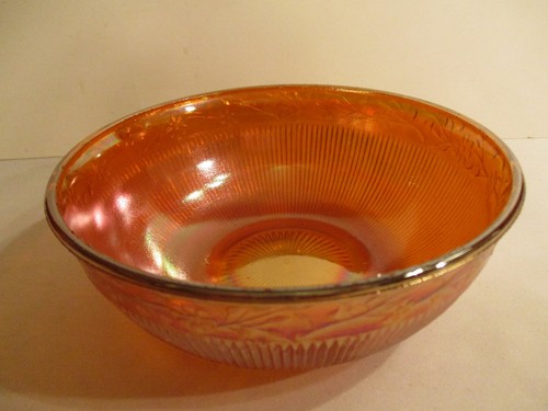 Vintage ~ Ringelblume Karneval Glas Prisma und Gänseblümchen Beere Schale ~ 6" - Bild 5 von 6