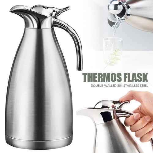 2L Isolierkanne Edelstahl Thermoskanne Thermokanne Kaffeekanne Teekanne Kanne - Bild 3 von 16