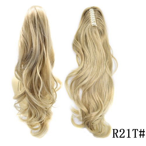 Us Claw Ponytail Extension Fake Hair Clip In Long Curl Wavy Black Tail Hairpiece - Picture 19 of 29