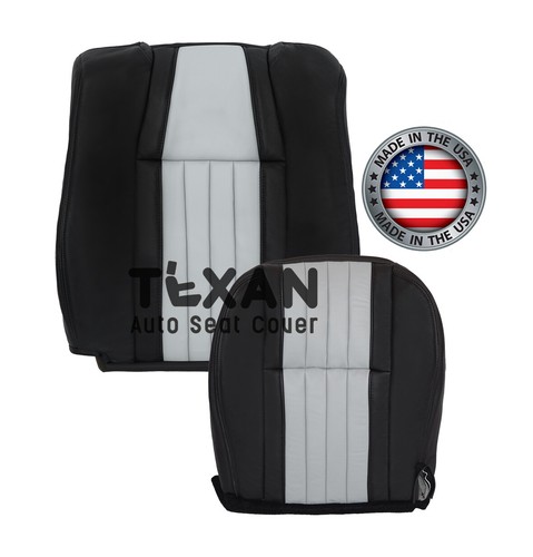 2003 Ford F150 Harley Davidson Synthetic Leather Seat Cover 2Tone Gray/Black - Picture 55 of 57