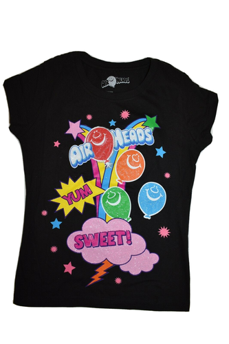 Airheads Youth Girls Candy Yum Sweet Sparkly Shirt New M (10-12) - Picture 2 of 6