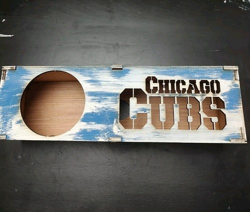 Chicago Cubs Handcrafted Wooden Display Box Cubs Fan Decor
