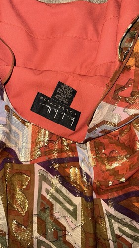 NICOLE MILLER METALLIC MOSAIC SILK print DRESS Size S/XS New With Tag Dressy - Picture 10 of 10