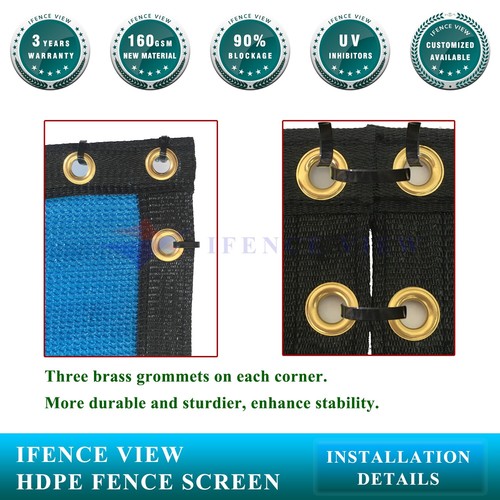 Ifenceview 3' 4' 5' 6 ' Fence Privacy Screen Shade Cloth Balcony Railing 7 Color - Picture 33 of 68