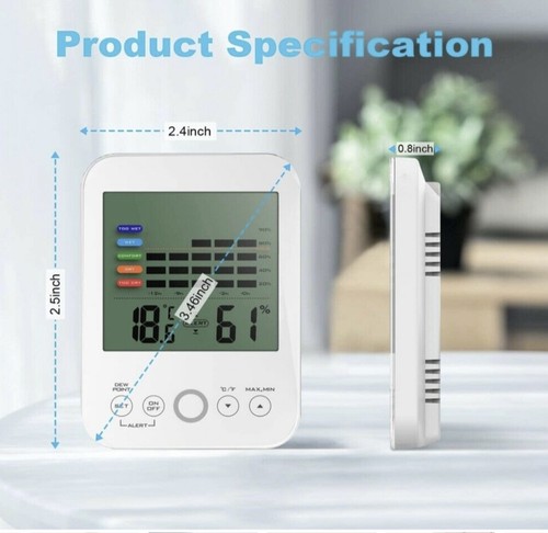 Oritronic Digital Hygrometer Indoor Thermometer Humidity Gauge Temperature Monit - Picture 4 of 8
