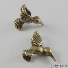 15PCS Antique Bronze Alloy Mini Birds Hummingbird Charms Pendant Findings 50781