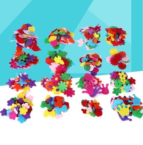 100pcs Multi Color Mini Felt Flower Heart Star Embellishments DIY Craft Decor... - Picture 2 of 5