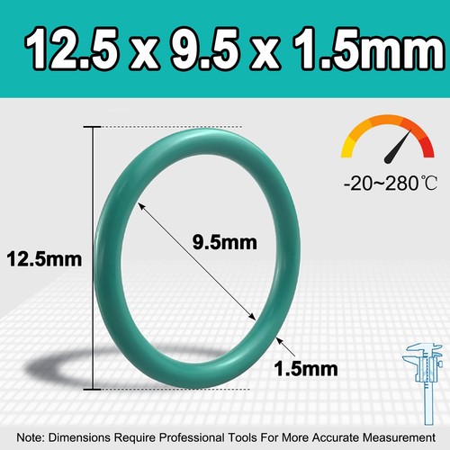 Metric Rubber FKM O Ring Seals 1.5mm Cross Section ,1mm to 82mm ID (Green) - 第 40/125 張圖片
