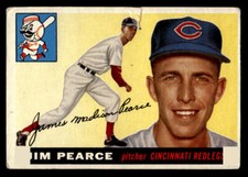 1955 Topps #170 Jim Pearce Rookie Card Cincinnati Redlegs