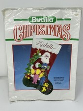 Bucilla Felt 18" Christmas Stocking Kit 82518 WE SAW SANTA Personalize It NEW