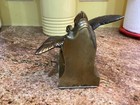 Vtg 1970 PM Craftsman Jennings Bros Brass-Splash Alight Goose-Sculpture/Bookend — photo 5