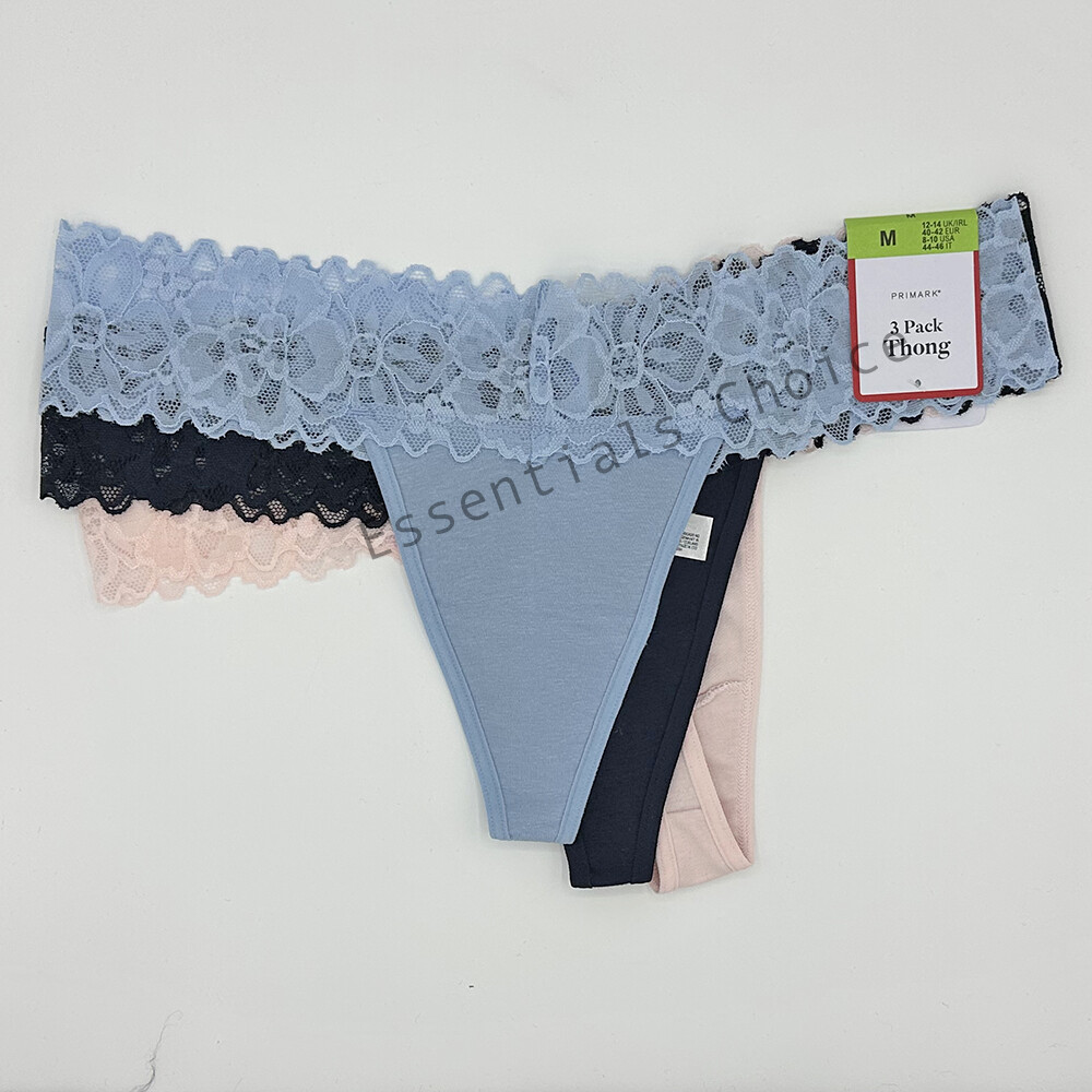 Primark Ladies Girls Lace Thong Underwear Brief Women Knickers