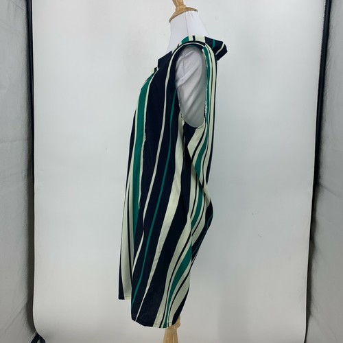 Loyal Hana Cybelle Nursing Maternity Dress M Medium Satin Polyester Stripe - Picture 4 of 11