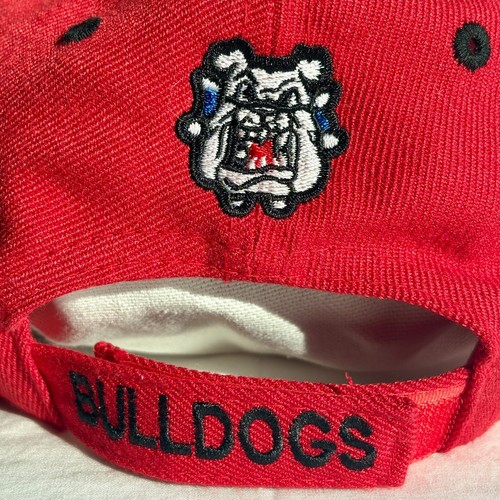 Rare Fresno State Bulldogs Baseball Hat Red Black Adjustable Embroidered Cap - Picture 7 of 9