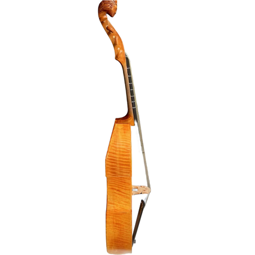 Raro Bajo Viol, 7 Cuerdas 27" Viola Da Gamba, Tallado Noble Dama Cara, Sonido Maestro - Imagen 4 de 14