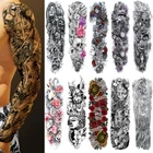 10 Sheets Temporary Tattoo Sleeve Large Full Arm Fake Tattoo Sticker Waterproof