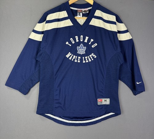 Vintage 90's Nike Swoosh Toronto Maple Leafs Hockey Jersey Youth Medium Rare