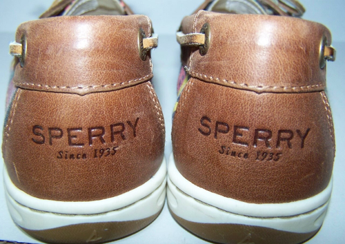 Sperry Topsider Firefish Seaweed Print Boat Shoes Leather Womens siz 7M STS95286 - Picture 3 of 8