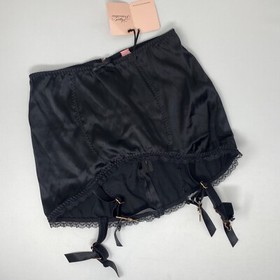 Agent Provocateur Felinda Black Silk Roll-on Suspender AP2 Small NWT