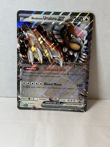 Pokemon - Bloodmoon Ursaluna ex - SVP 177 - Tarjeta Promocional + Noctowl & Hoothoot - Imagen 2 de 5