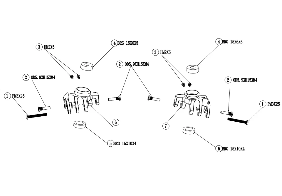 Vitavon  CNC  Alu #7075 Front Knuckle for Axial RBX10 Ryft 4WD Bouncer 1/10 - Image 2 of 4